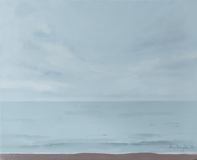 SETTLING IN - oil on canvas, 40.64 x 50.8 cm