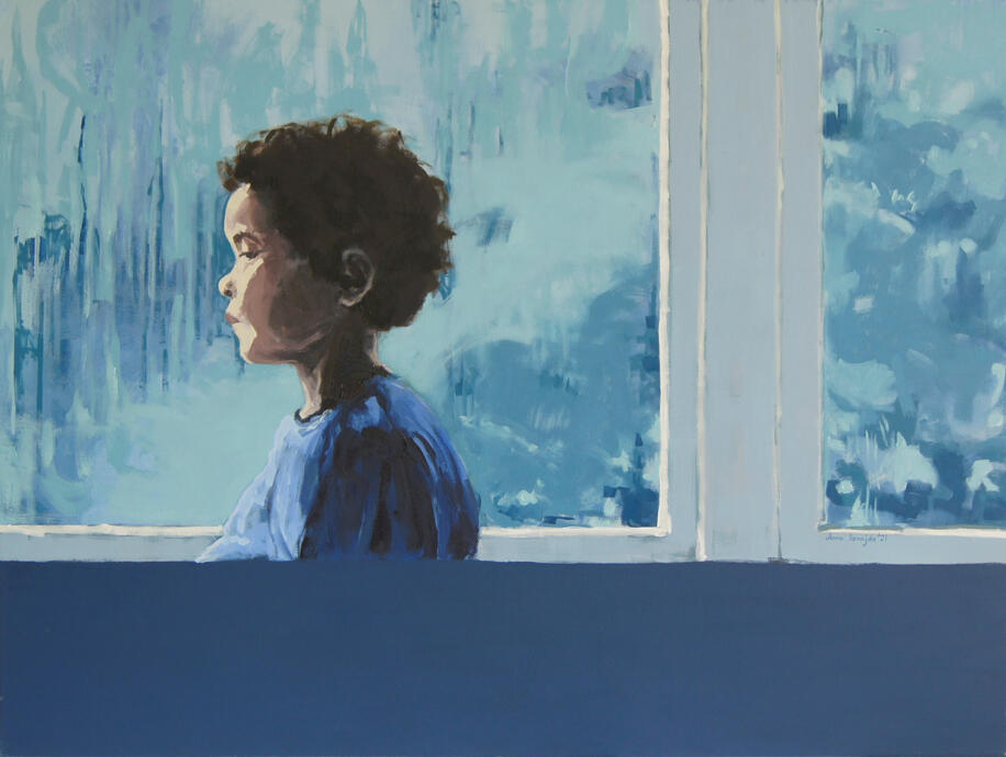 QUIET INSIDE, QUIET OUTSIDE - oil on canvas, 76.2x101.6cm