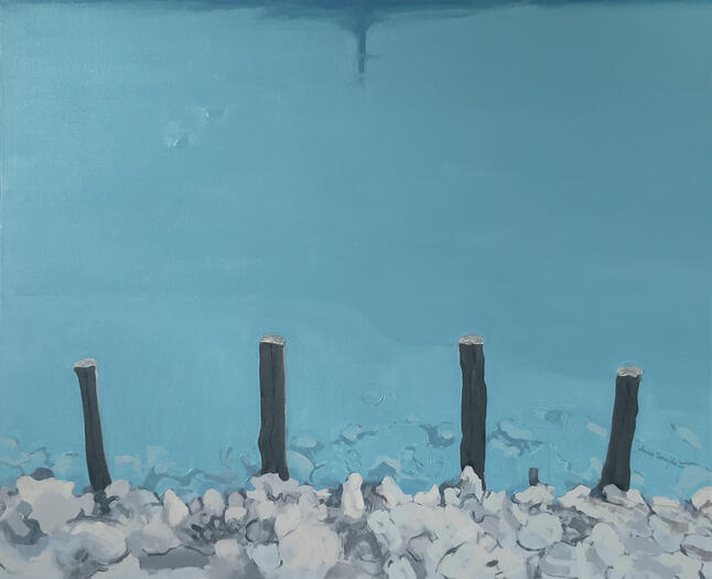 PASSING BY - oil on canvas, 66 x 81.3 cm